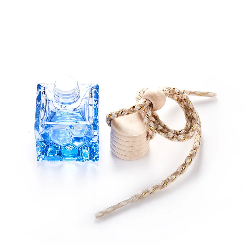 Glass car perfume pendant small empty bottle aromatherapy car hanging perfume bottle car supplies