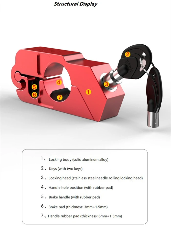 17cm Parts Anti Theft Lock Motorcycle Electric Motorbike Scooter Accessories Modified Anti-lock Fit Motorcycle Abs Brake System