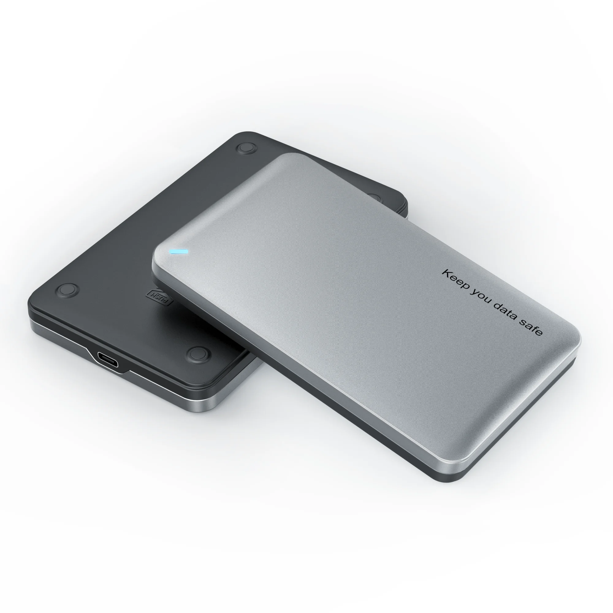 Factory Wholesale Aluminum HDD Caddy External 2.5' Inch Disk Case SATA to USB3.1 5Gbps with USB C Adapter