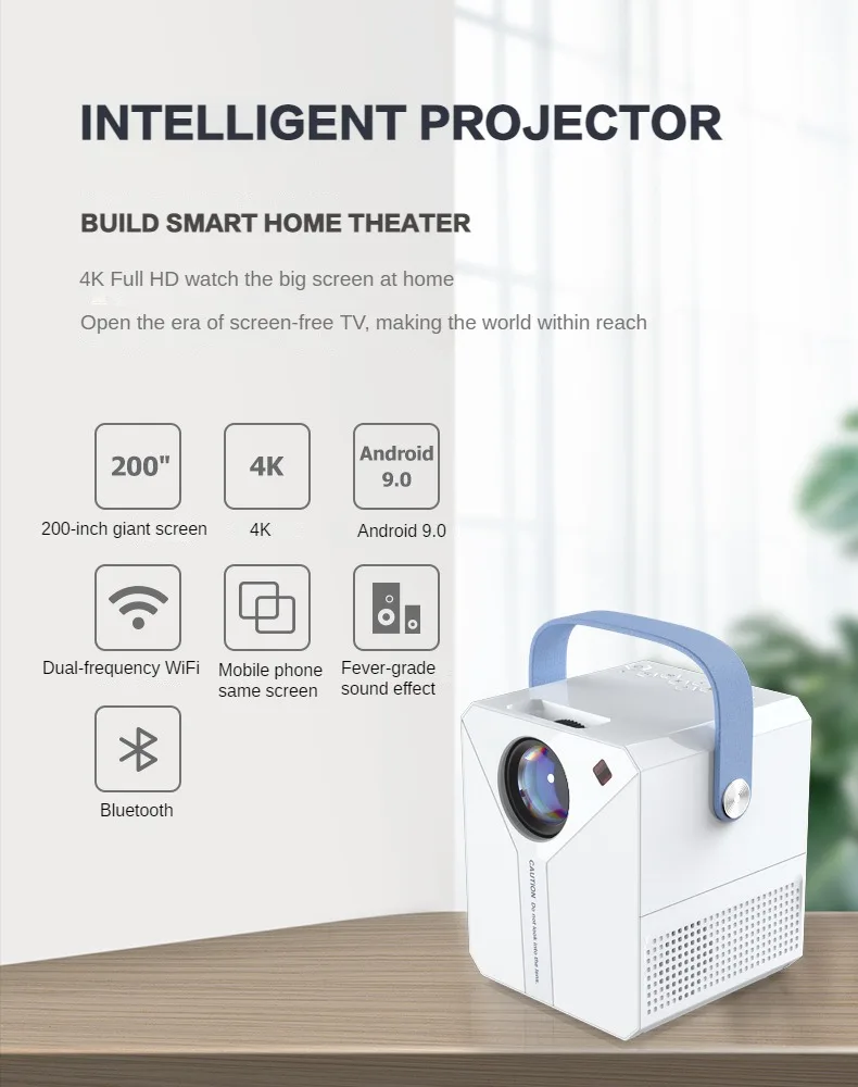 YUNDOO 2023 Factory 3D Smart Android Portable Hologram Mobile Projector DLP WIFI Small Pocket LED 4k Projector usb projector