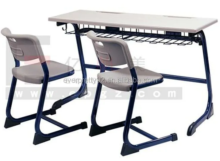 Regular Design School Furniture Classroom furniture Student Wooden Double Desk and Chair for Primary School Students