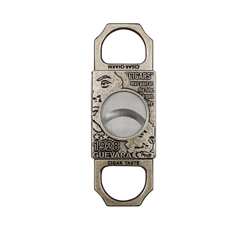 Classic Cigar Knife Gold Silver Zinc Alloy Double Cut Blade Cigar Cutter