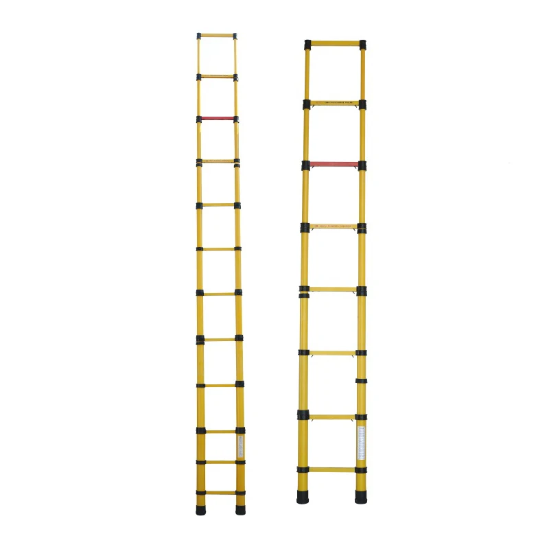 Senior Telescoping insulation frp fiberglass insulating extension step ladder 3.8 meter 8m 10m fiberglass insulation ladder
