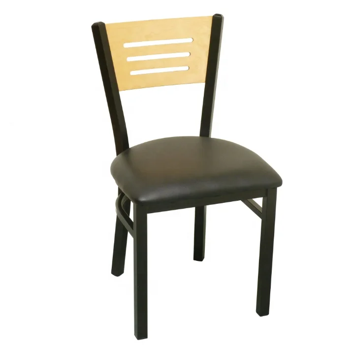 restaurant cafe shop hotel iron  dining chair with pvc seat  steel  chair