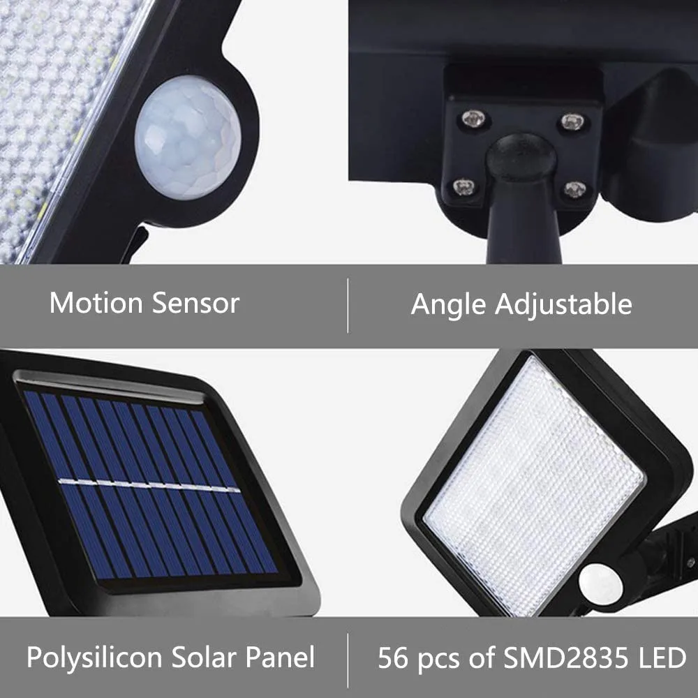 Waterproof Outdoor Multi-Model LED COB Solar Split Sensor Light For Garage Walkway