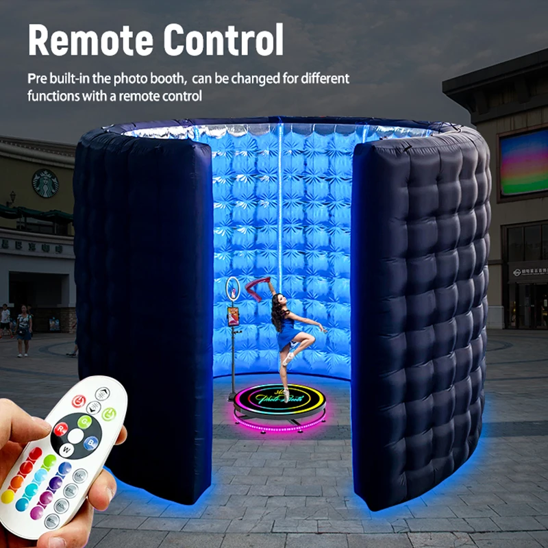 3m Diameter Round Inflatable wall 360 Photo Booth Enclosure with Air Blower Photo Booth Backdrop for Events