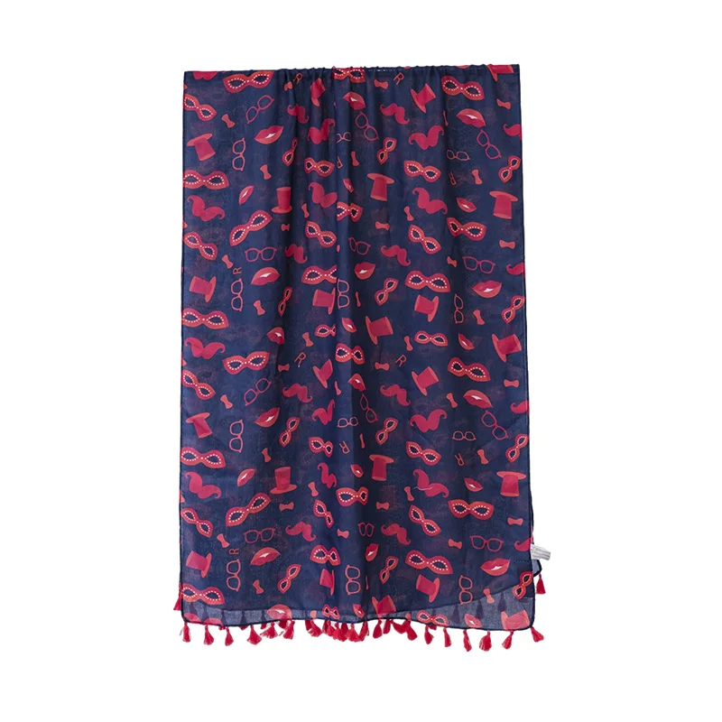 Cheap Price Bali Yarn Scarf Fashion Printed Imitated Silk Satin Scarf Ladies Cotton Voile Shawl