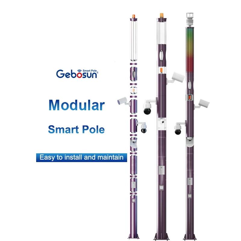 Gebosun New Design 9 Meter Solar Power Energy Smart LED Street Light Pole for Smart City Pole