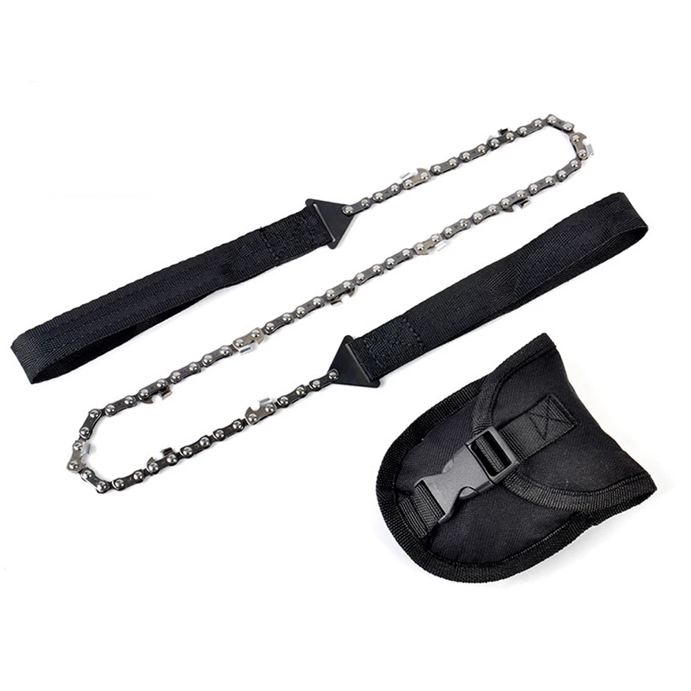 Outdoor camping mini survival metal wire saw emergency equipment stainless steel portable survival wire saw