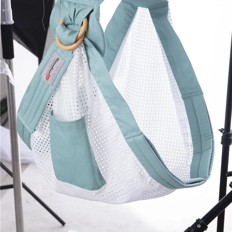 2019 wholesale comfortable breathable mesh and cotton baby sling carrier