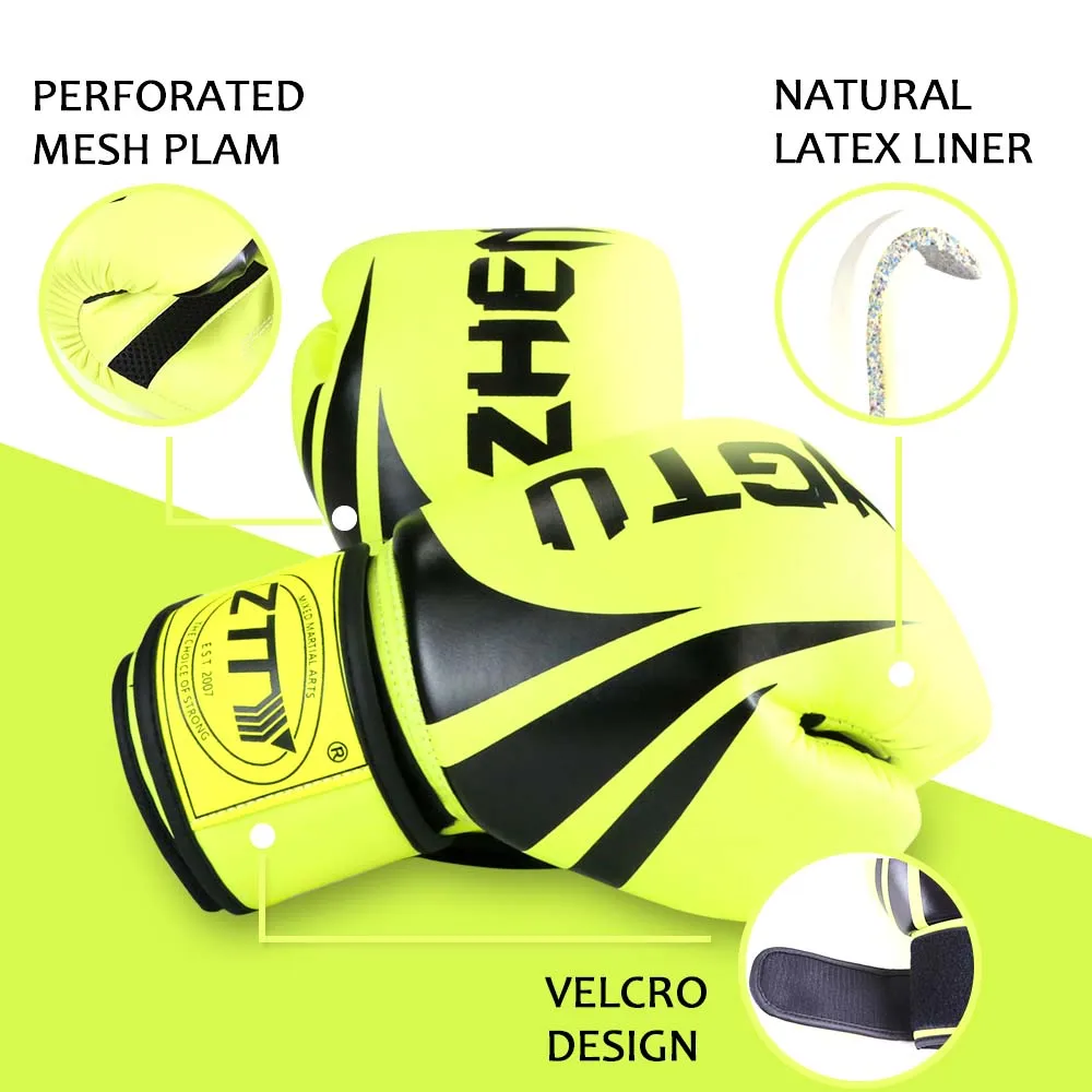 Wholesale Pu Leather Design Your Own Training Manufacture Fighting Boxing Gloves 10oz 14oz 16oz