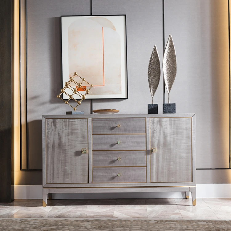 Welliton OEM Modern Style Furniture Chest Drawer Luxury Dining Wood Cabinet Sideboard