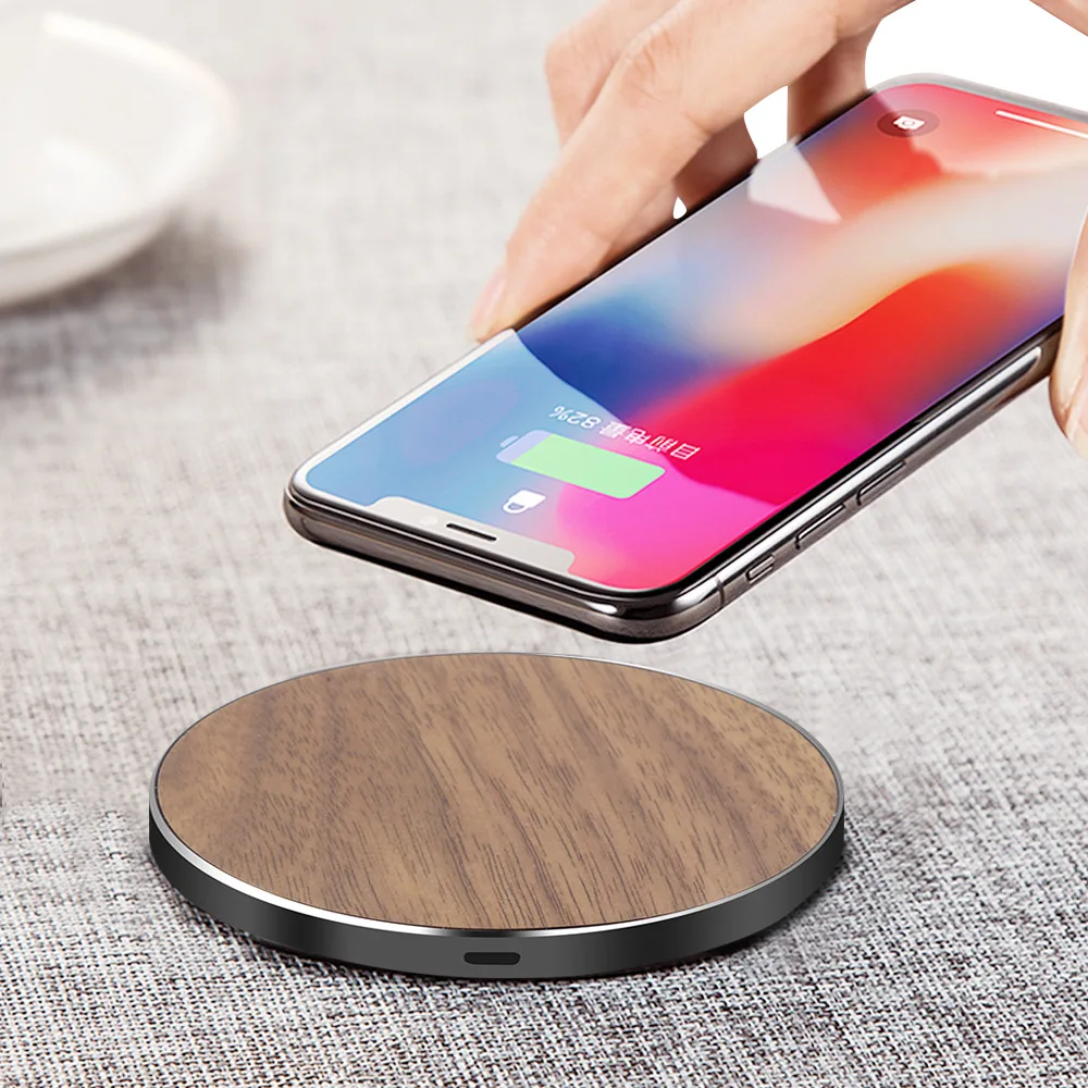 
Wooden wireless charger 10W fast charge for Apple 12pro mobile phone magsafe charging can be customized 