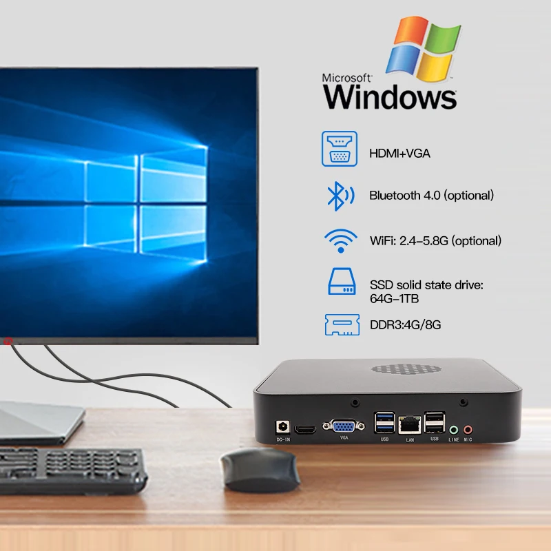 i7-4700MQ vga rs485 rs232 mini compute  industrial pc  x86 core  i7 mini pc