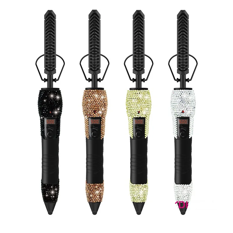 Bling diamond metal electric hot comb 500 degrees  electric comb straightener