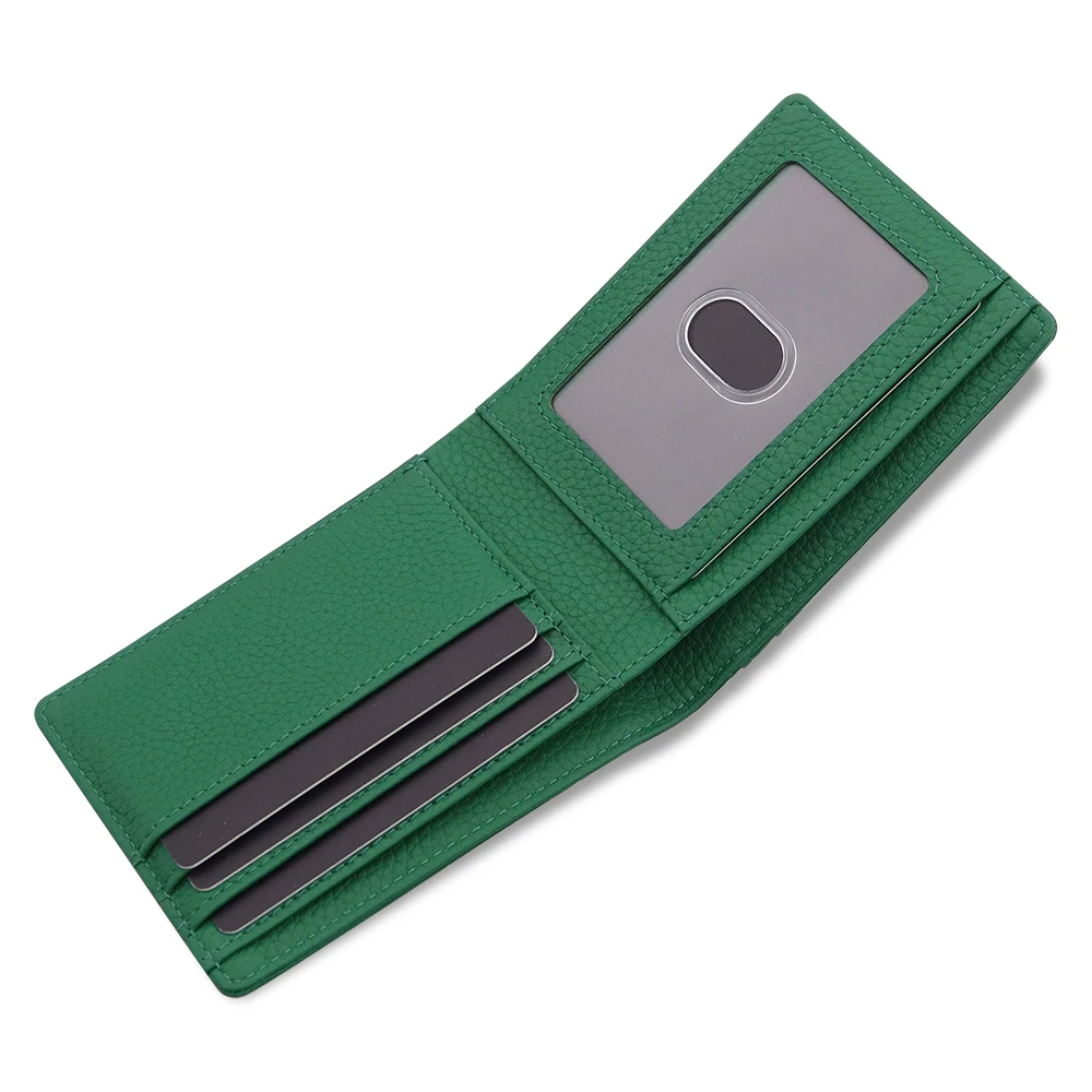 Custom brands logo slim minimalist bifold wallet travel credit card holder with rfid blocking front pocket wallets