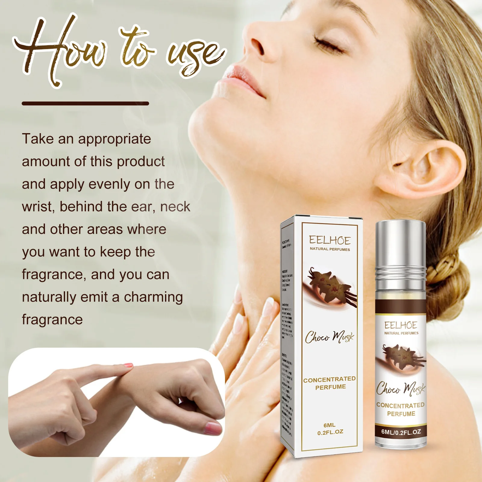 Private Label Luxury Unisex Scent Perfume Fragrance Last Long 6ML Body Spray Mist Dubai Arabic Arabes Arabian French Islamic Choco Musk Coco Chocolate Oil
