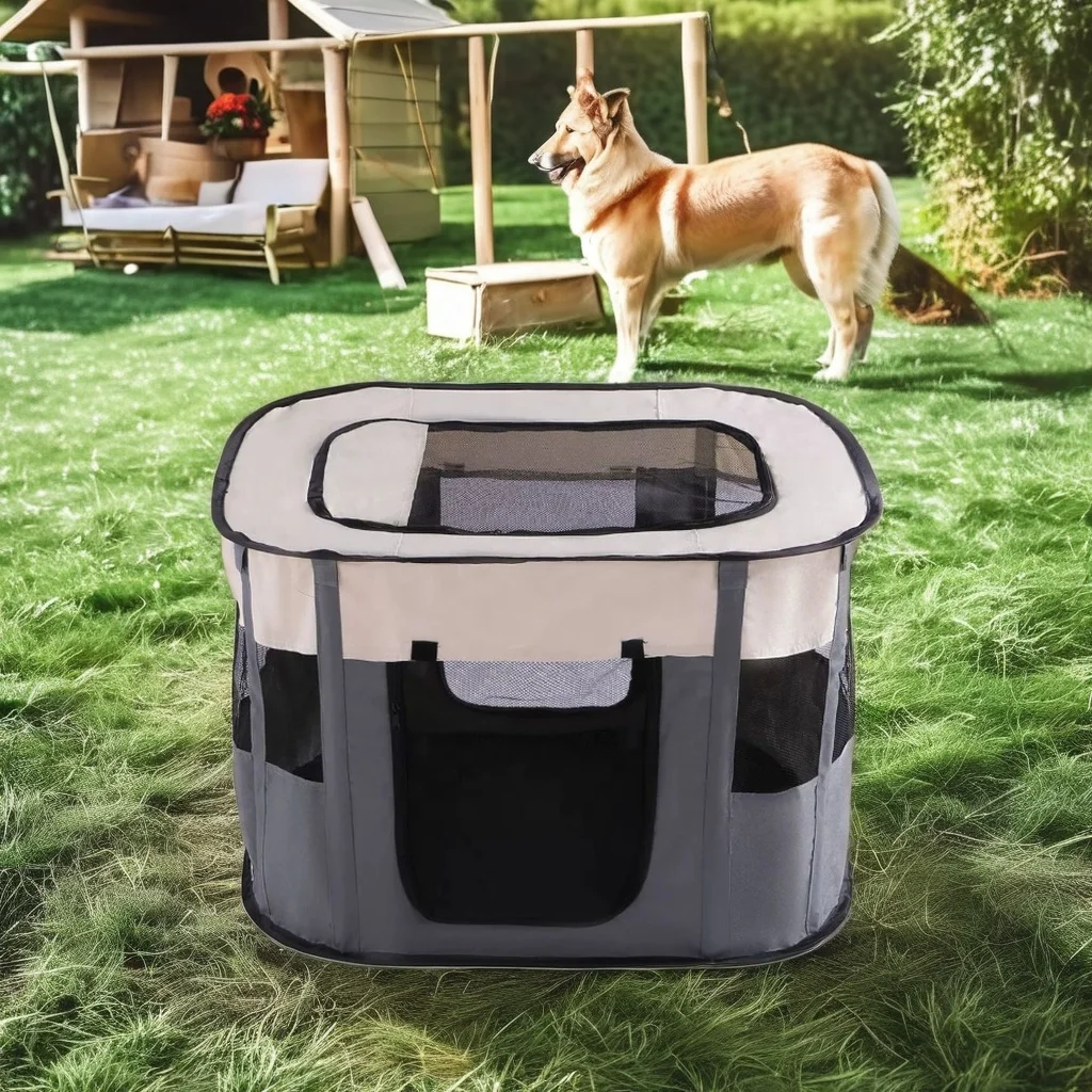 pet water resistant foldable Soft Portable Exercise Kennel Tent Indoor/Outdoor Pet Tent Fence Puppy Foldable Portable Pet Cage