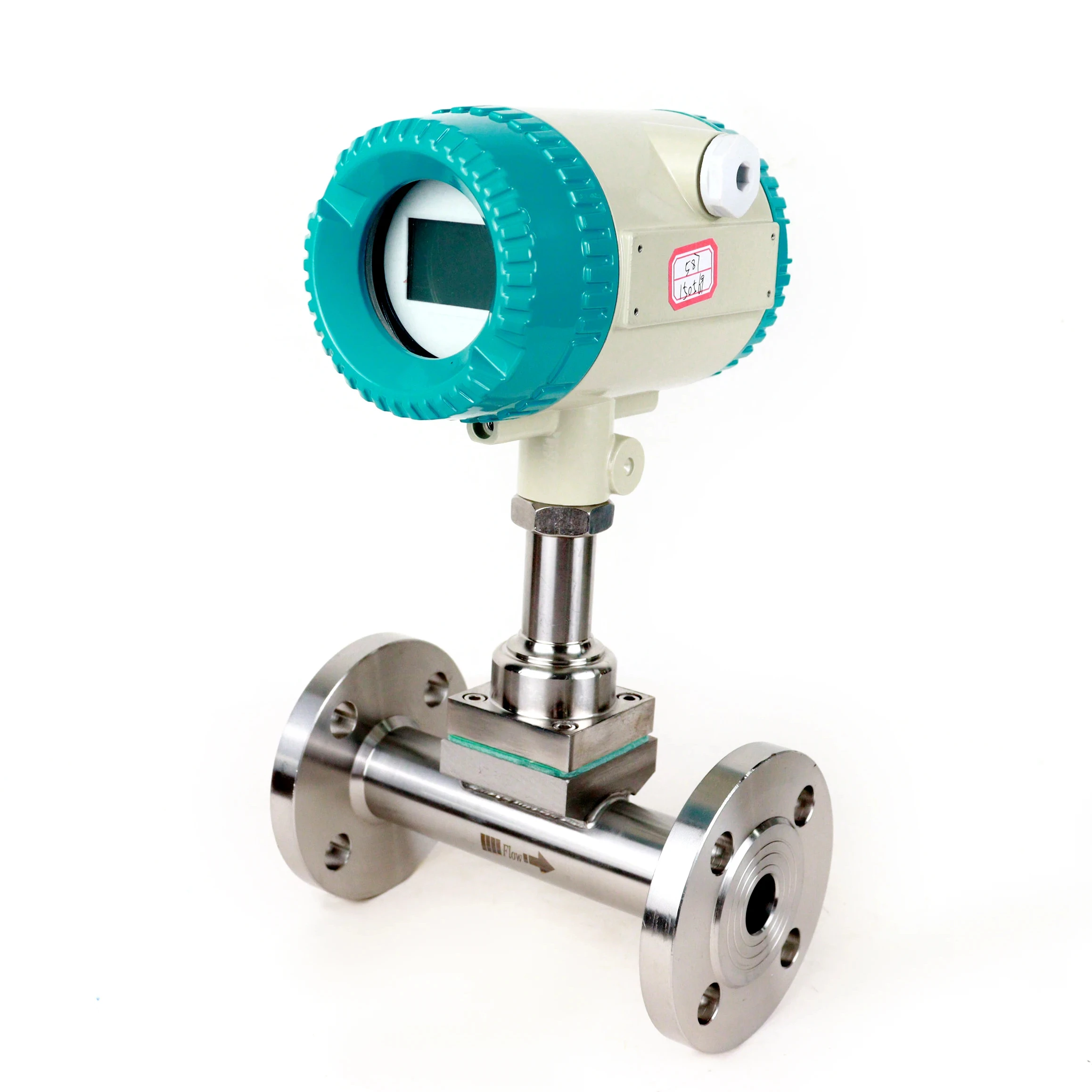 DN50mm for Steam Measurement Sensor With Temp and Pressure Value Flange 304SS Natural Gas Ozone Vortex Flowmeter