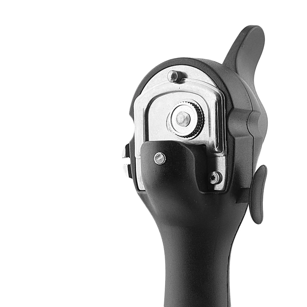 Black Manual Can Opener with Soft Grips Handle And Ergonomic Smooth Edge Use With Side Cutting Lid Lifter Can opener