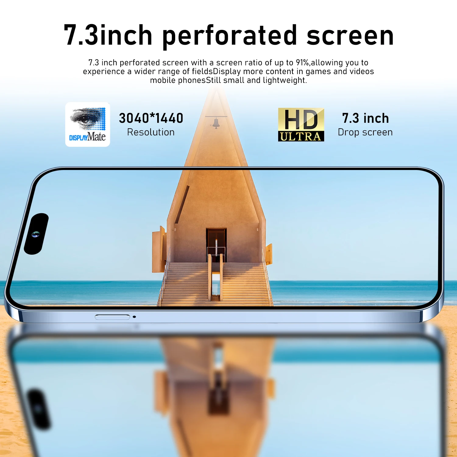 Hot Selling Phone i 15 Pro Max original 16GB+1TB 7.3 Inch Phone original full Display Android 12 Mobile Cell Smart phone