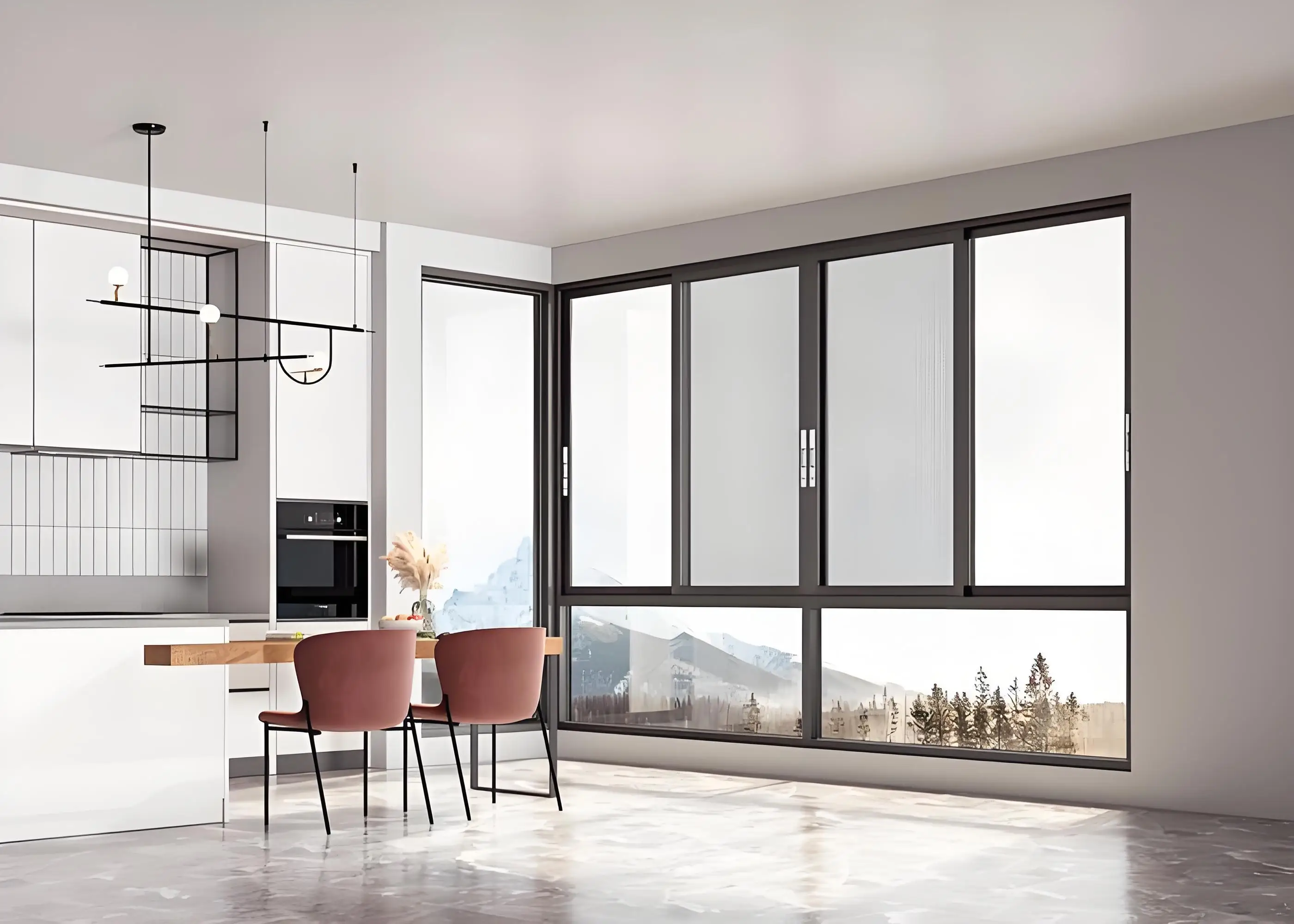 2024 Modern Transparent Toughened Glass Acoustic Office Partition Wall Aluminum Alloy Sliding Doors Foldable