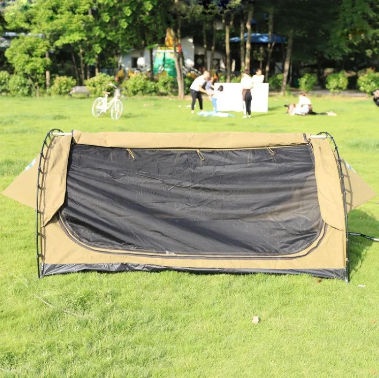 High Quality Waterproof Double Swag Tent  2 Persons Canvas Swag Tent Canvas Camping Tent