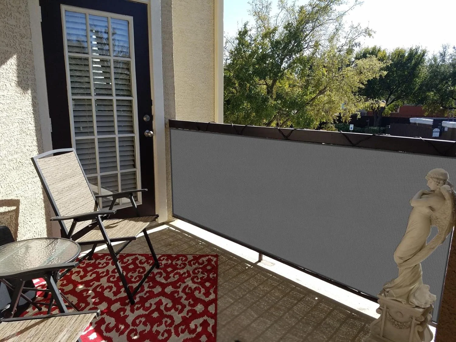 patio durable shade hotel balcony princeton fence privacy fabric fence designs gate white