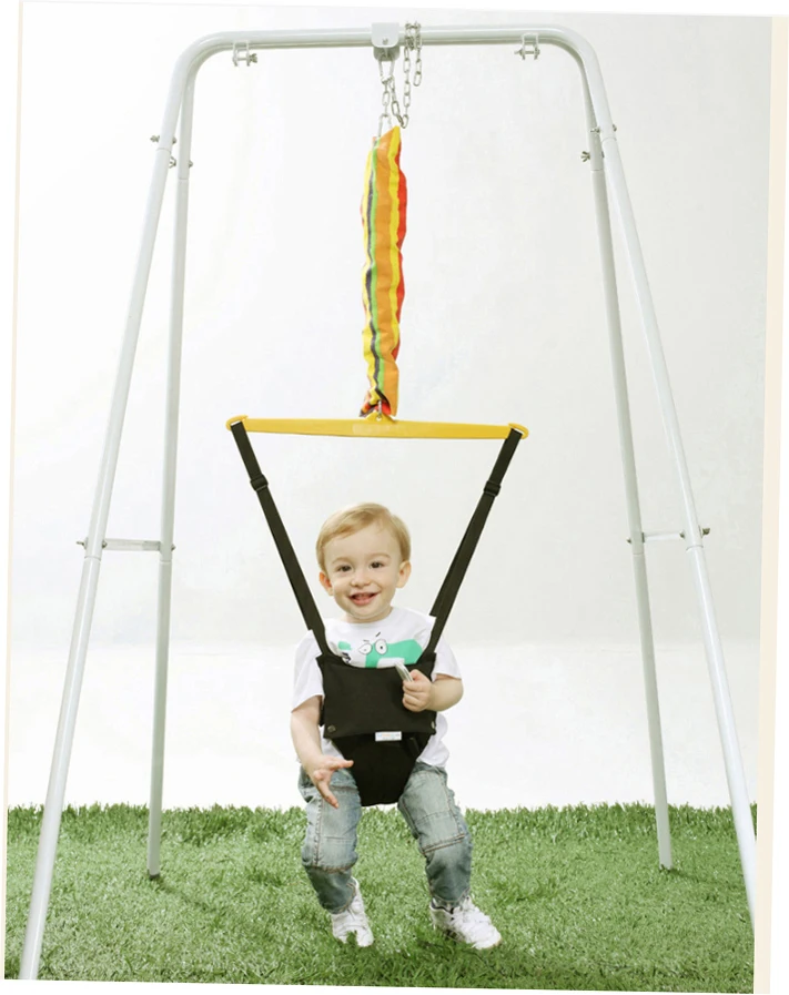 High quality fun seat outdoor baby jumper with stand baby bouncer easy set up