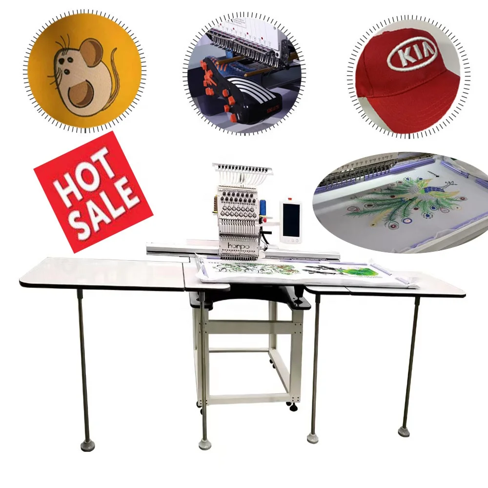 Cheap single head 15 needles computerized embroidery machine 500*1200mm embroidery area