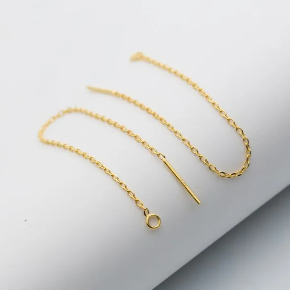 925 sterling silver earring  making accessories cable chain wire earring jewelry making
