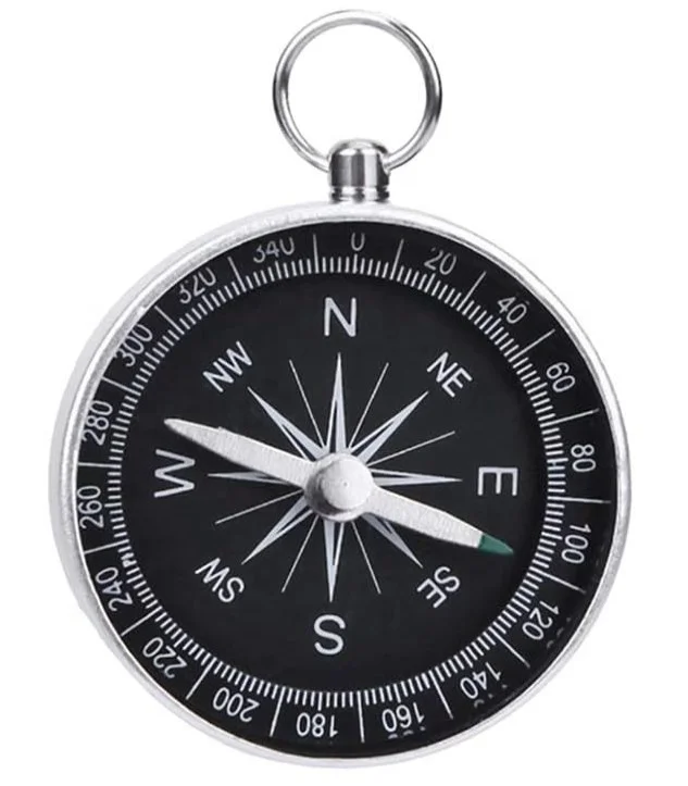 Pocket Compass Camping Survival Compass Ring Key Chain Compass for Hiking Camping Motoring Boating Backpacking