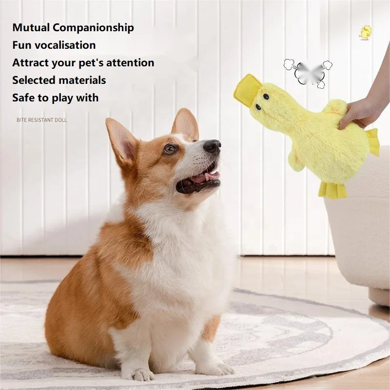 USMILEPET Best Seller Pet Toys Cute Stuffed Duck with Soft Squeaker Plush Chew and Play for Indoor Puppies and Senior Dogs