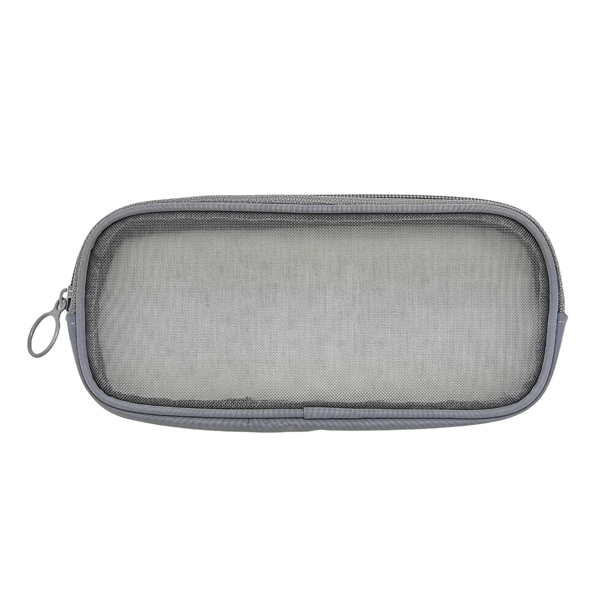 High Quality Custom Nylon Mesh Cosmetic Bag Travel Cosmetic Zipper Pouch Woman Makeup bag For Lady
