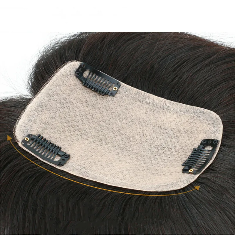 100% Human hair  2x3 2x6 3x5 5x6 Hair Extension Topper Human Hair Toupee New design Wholesale price Silk Base curl Straight