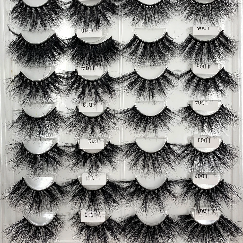 
New Design mink 3D wholesal vendor bulk 25mm lashes eyelashes mink 