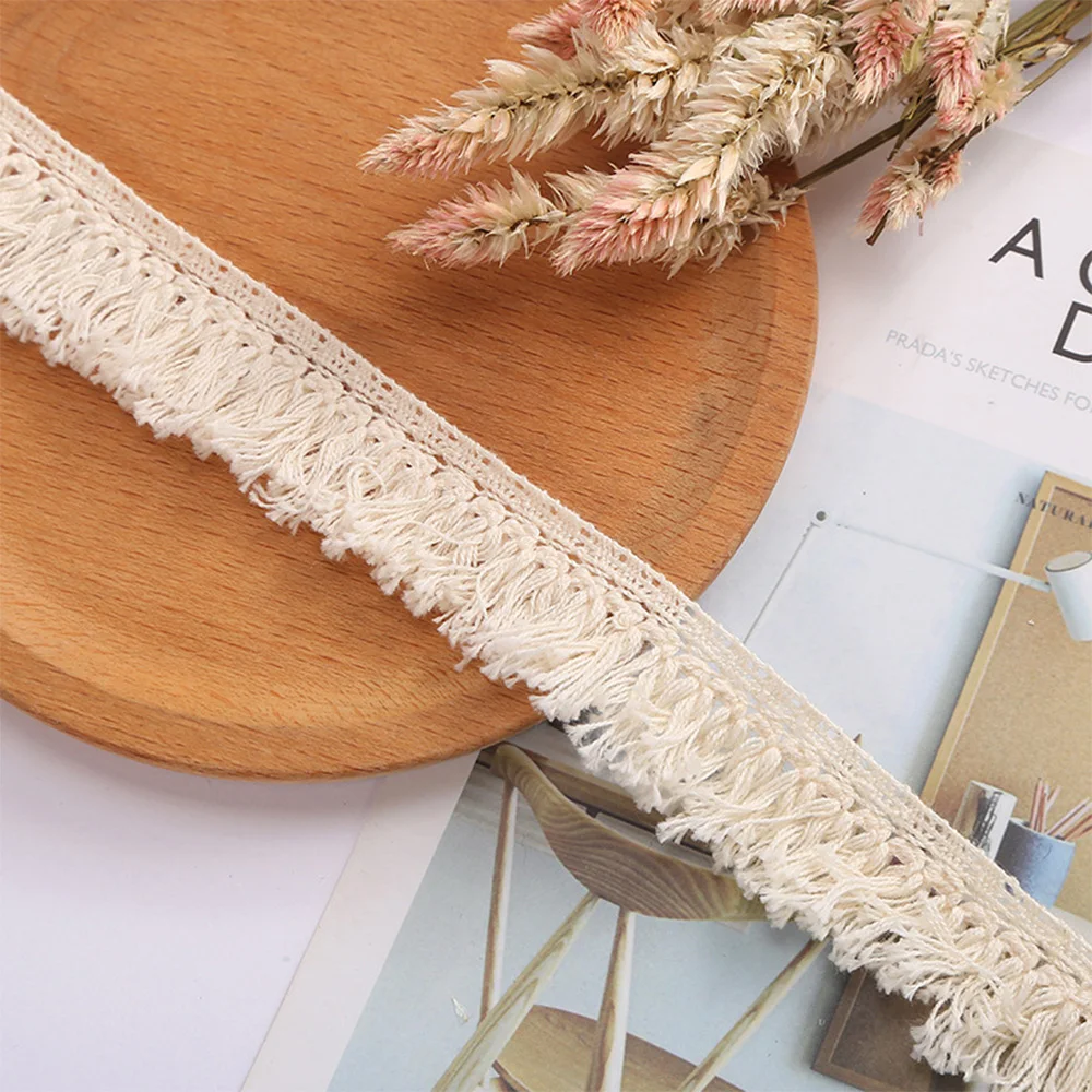 Hot Sale Soft Modern Design Machine-woven Cotton Lace Clothing Home Textile Accessories Lace Tassel Fringe Lace
