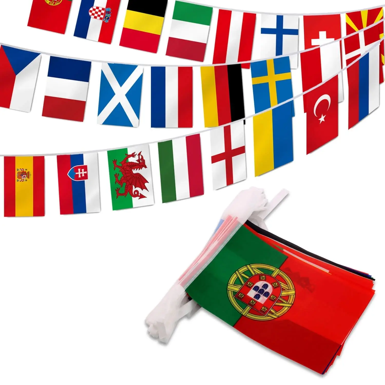 Huiyi Manufacturer Custom Bunting Flags Celebration Flying String Flag Country