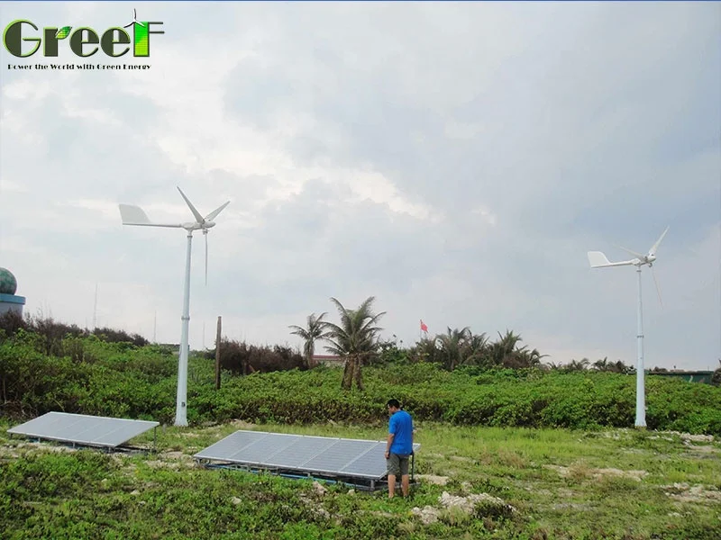 5kW wind solar off grid home system windmill water pump system magnetic power generator free energy electricity