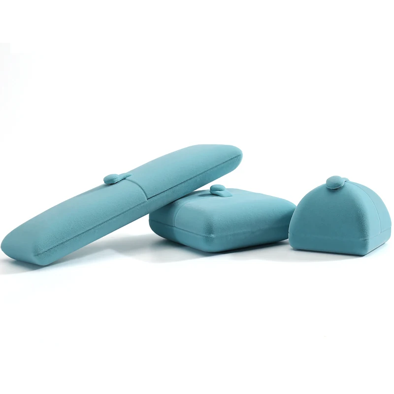 Manufacturer custom luxury double open velvet jewelry storage earring ring box packaging gift box