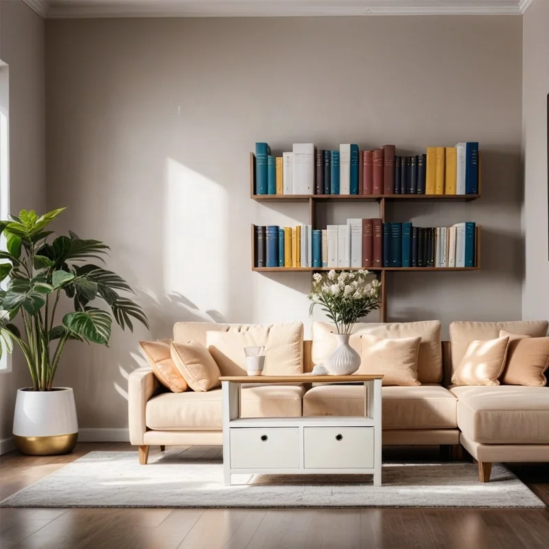 Modern 2-Drawer Coffee and Tea Table Hot Sale Living Room Side Cabinet
