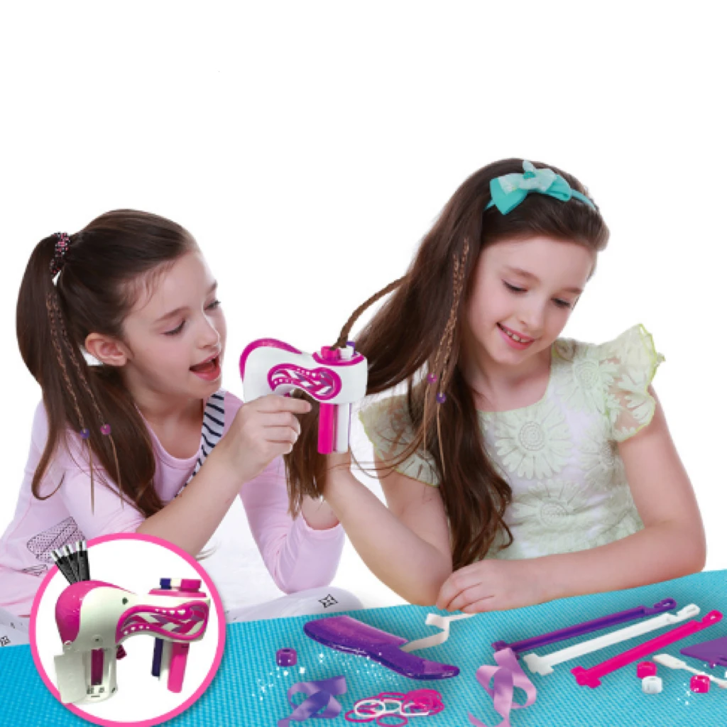 Hairdressing puzzle diy three strand braid hands girl house electric automatic hair braider toy