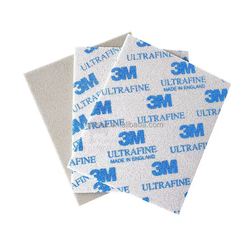 3M 02600 02601 02602 02604 02606 Mircrofine Grit Alumina Frosted Glass Abrasive Pad Softback Sanding Sponge