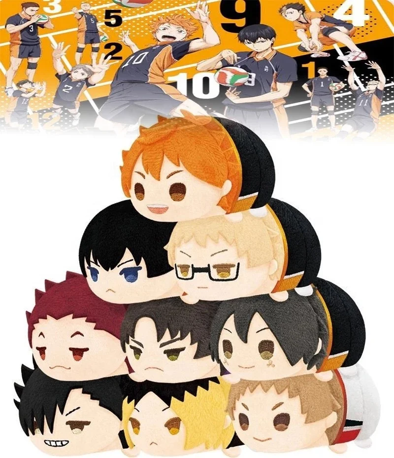 Haikyuu Original Plush Dolls Shoyo Kageyama Nekoma Kenma Kuroo Tetsurou Crouching Doll Backpack Pendant Toys Collectible Hailkyu