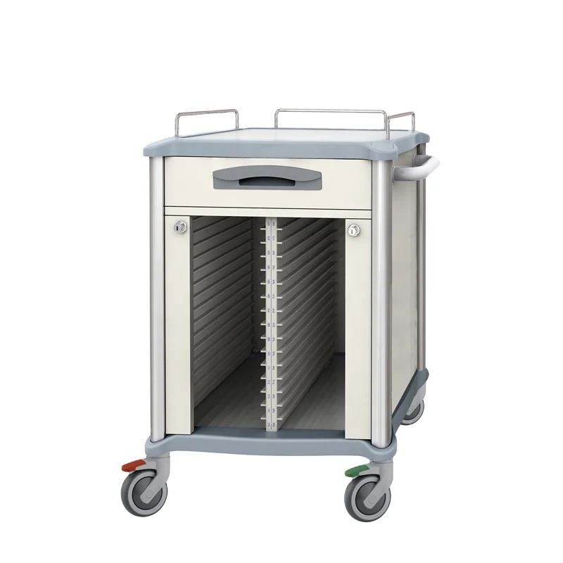 European Standard  Qualified   Hospital&Clinic  Medical record  trolley Hospital cart