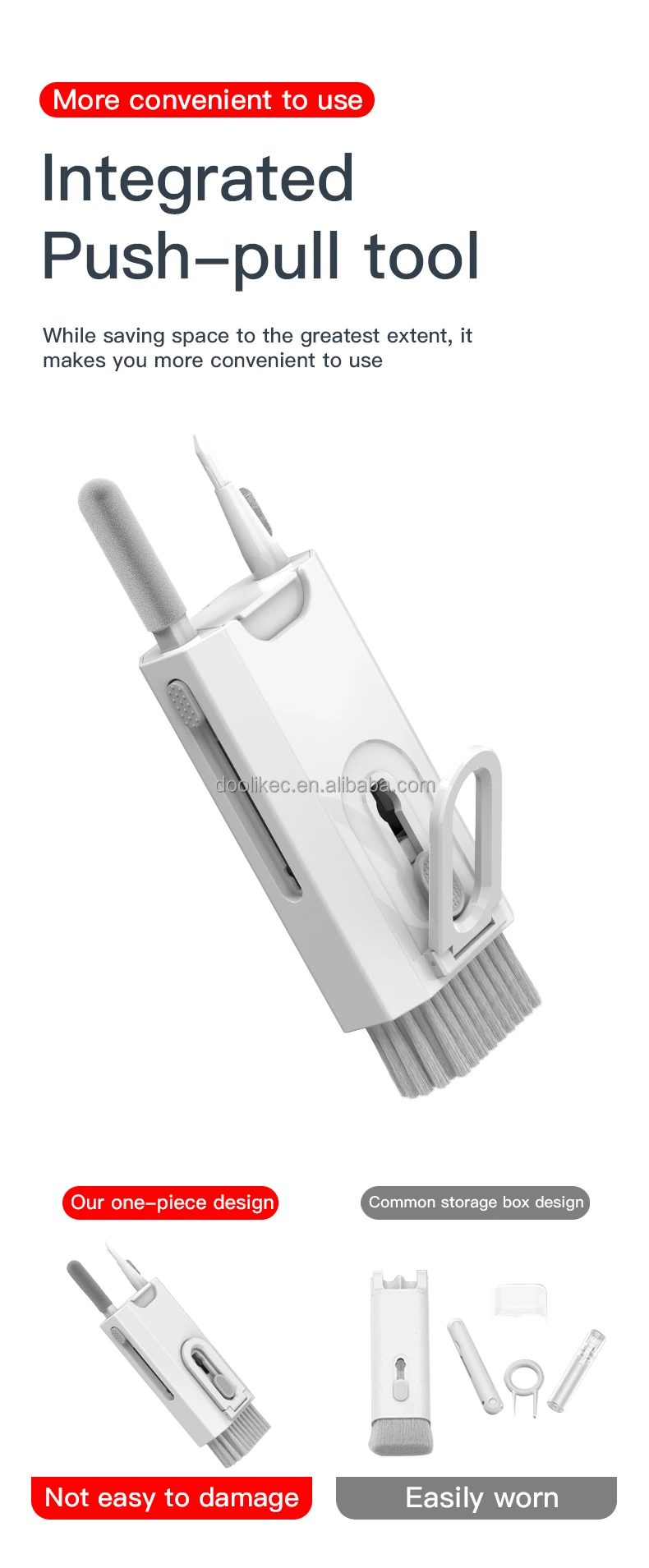 7 in 1 Multifunctional Computer Keyboard Cleaner Headphone Cleaning Brush Kit For Airpods For Macbook Screen