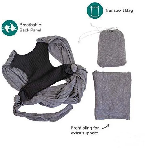 
X Style baby carrier wrap with 4 rings or without rings 