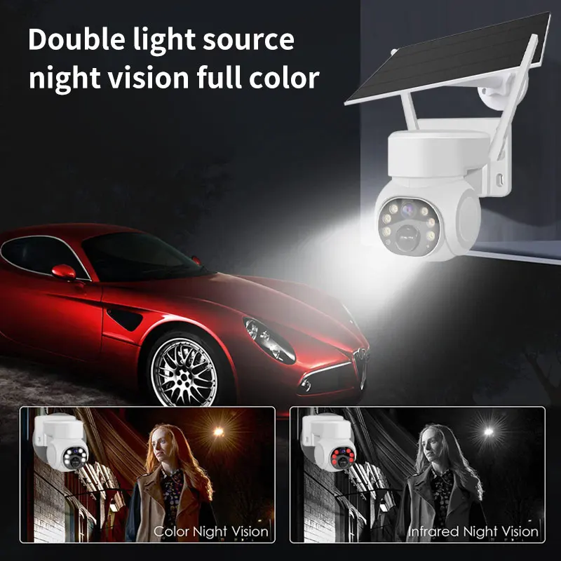 Wifi IP PTZ US Version Battery Camera CCTV Security Wireless Motion Detection Solar Camera De Surveillance Sans Fil Solaire