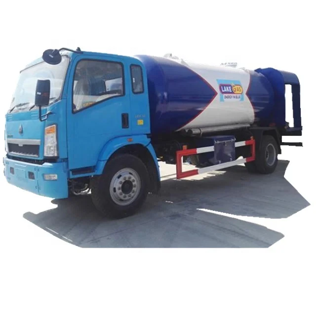 6Tons LPG Road Tanker 12 000liters Bobtail Truck with dispenser for