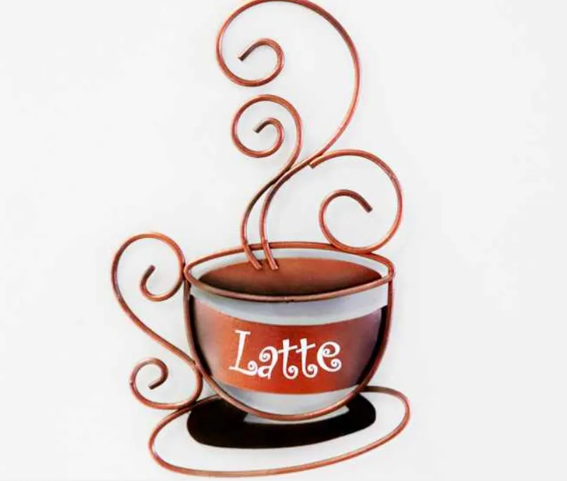 Подвесной декор для кухни, дома, спальни, гостиной, офиса, металлическая кофейная чашка, художественный Декор